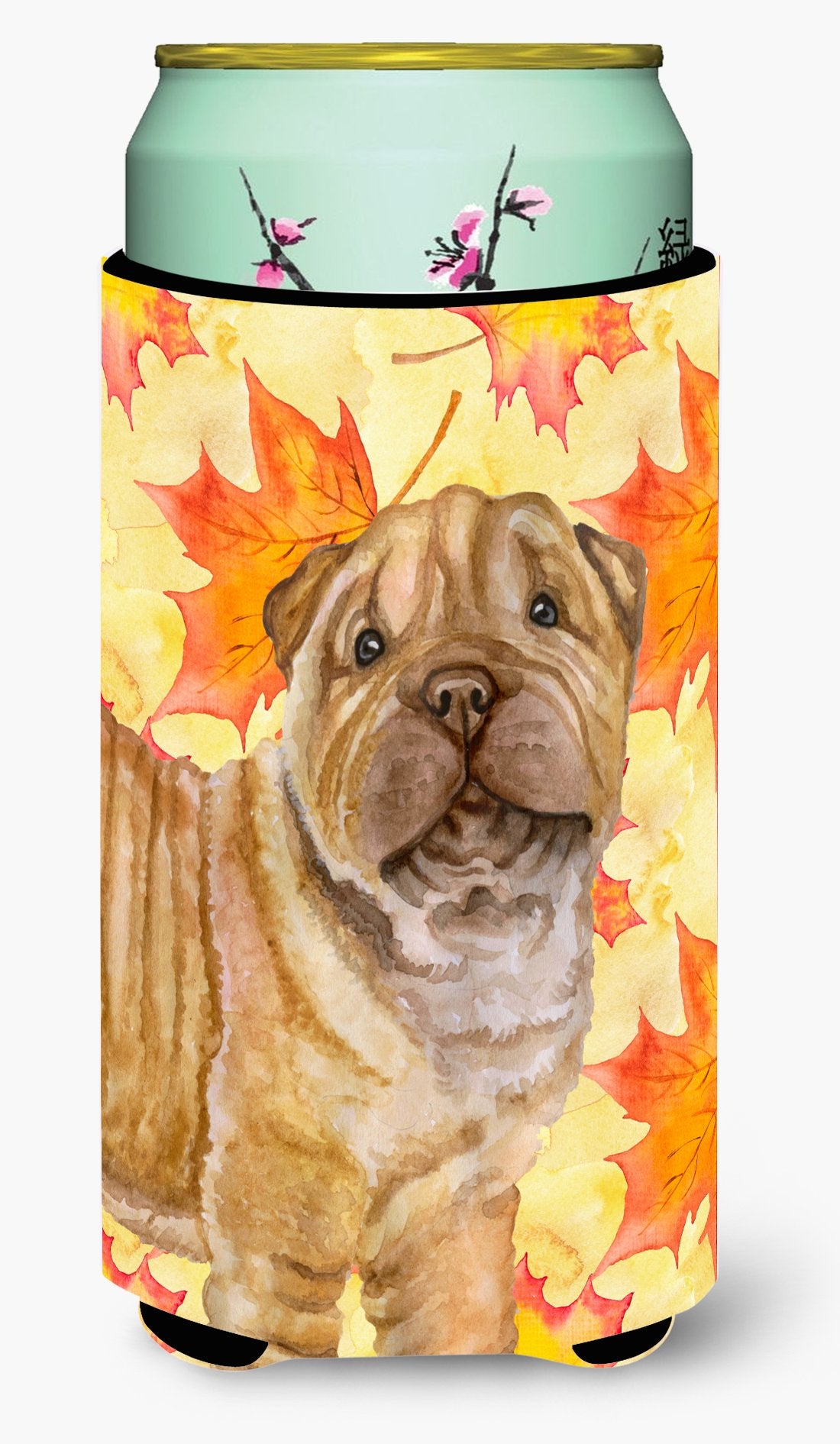 Shar Pei Puppy Fall Tall Boy Beverage Insulator Hugger BB9980TBC by Caroline's Treasures