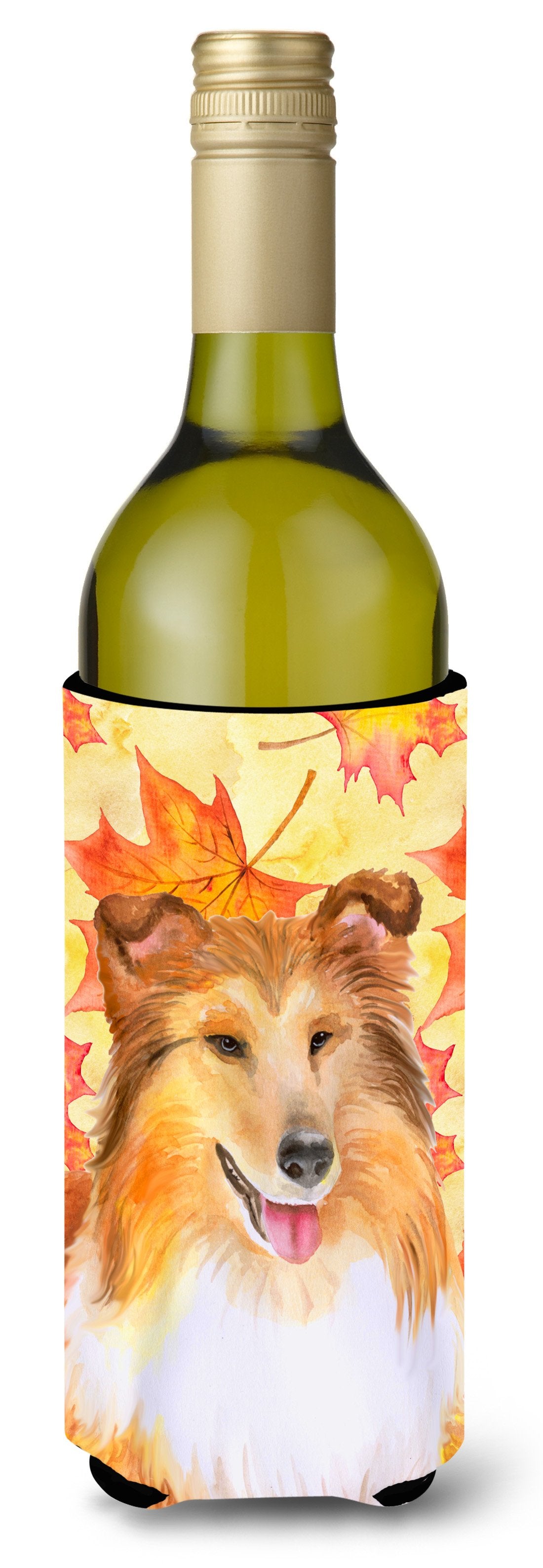 Sheltie Fall Wine Bottle Beverge Insulator Hugger BB9981LITERK by Caroline's Treasures