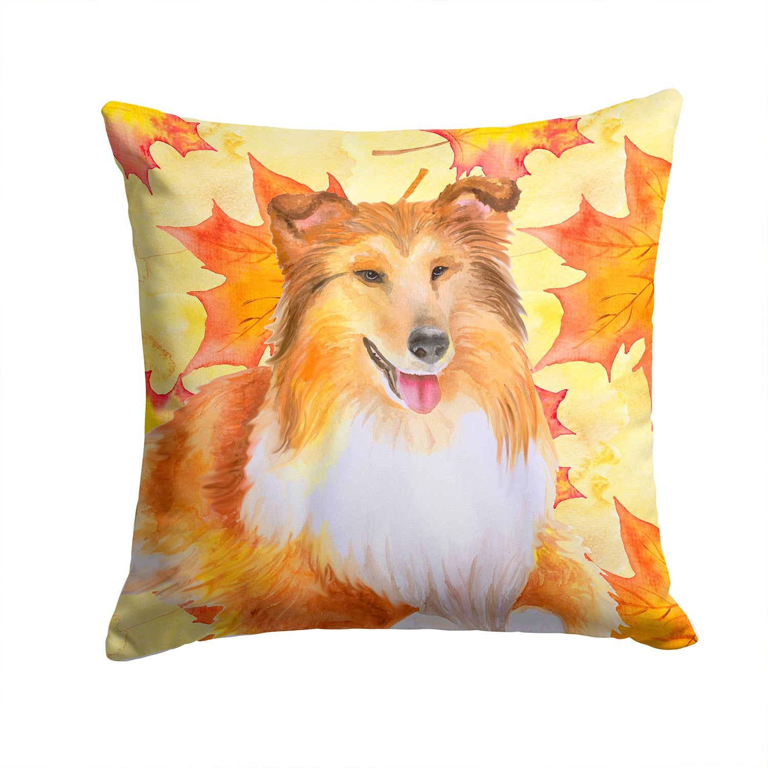 Sheltie Fall Fabric Decorative Pillow BB9981PW1414 - the-store.com