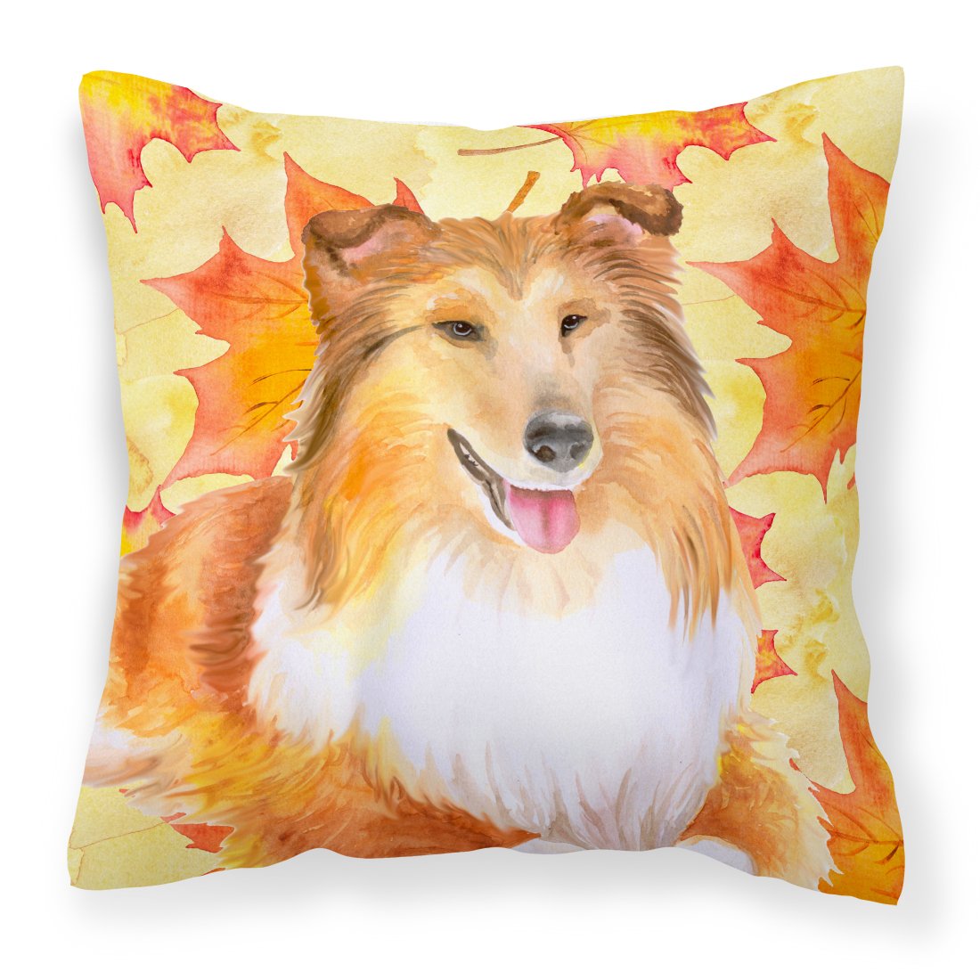 Sheltie Fall Fabric Decorative Pillow BB9981PW1818 by Caroline's Treasures