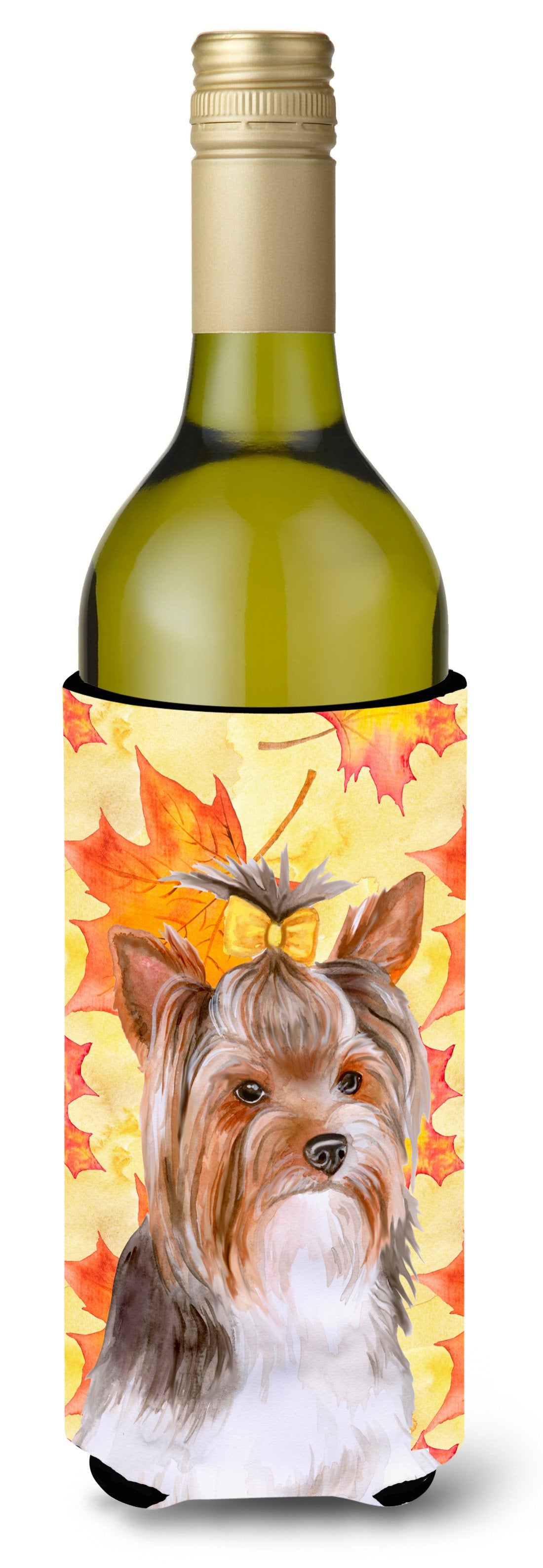 Yorkshire Terrier #2 Fall Wine Bottle Beverge Insulator Hugger BB9984LITERK by Caroline's Treasures