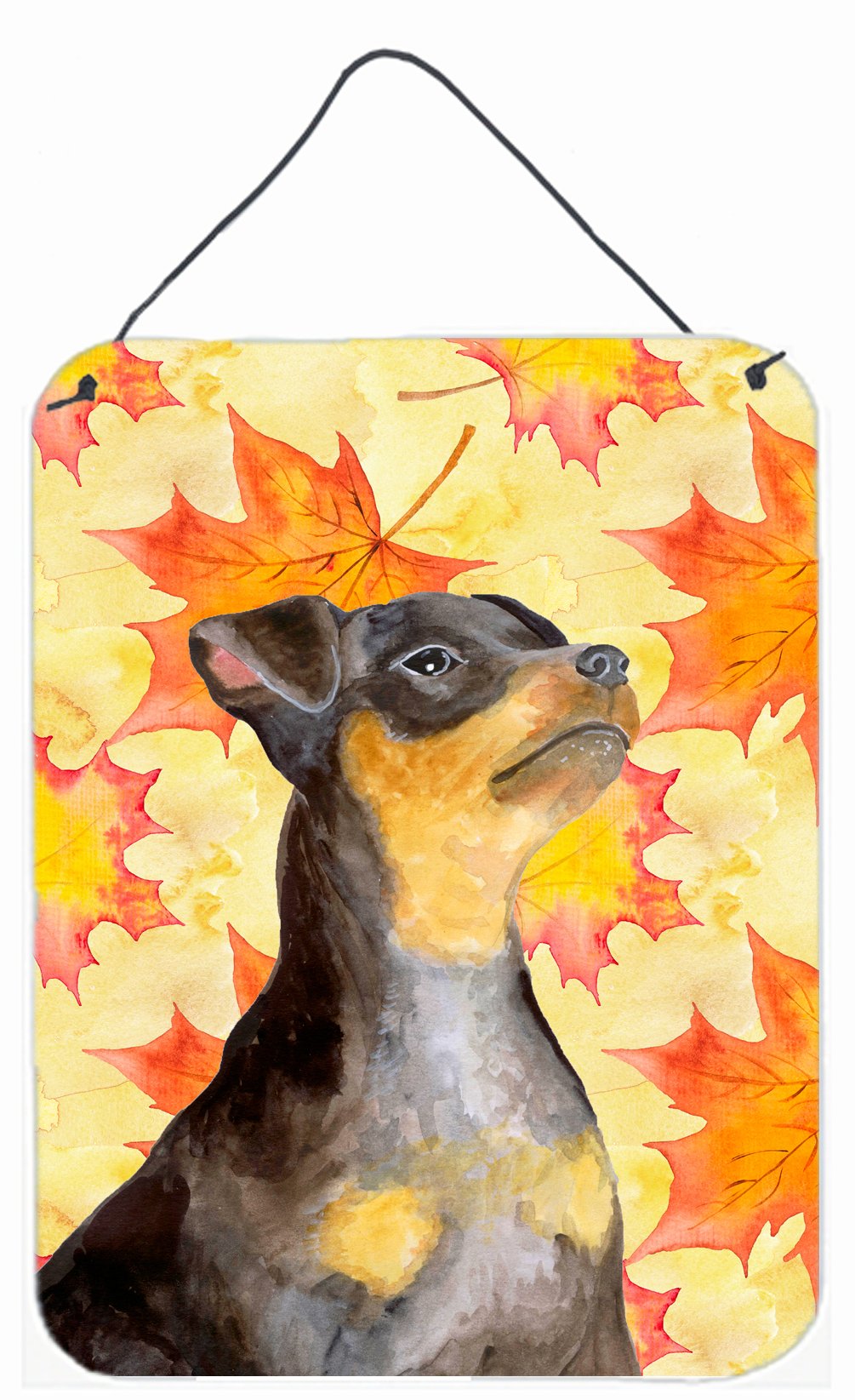 Miniature Pinscher #2 Fall Wall or Door Hanging Prints BB9985DS1216 by Caroline's Treasures