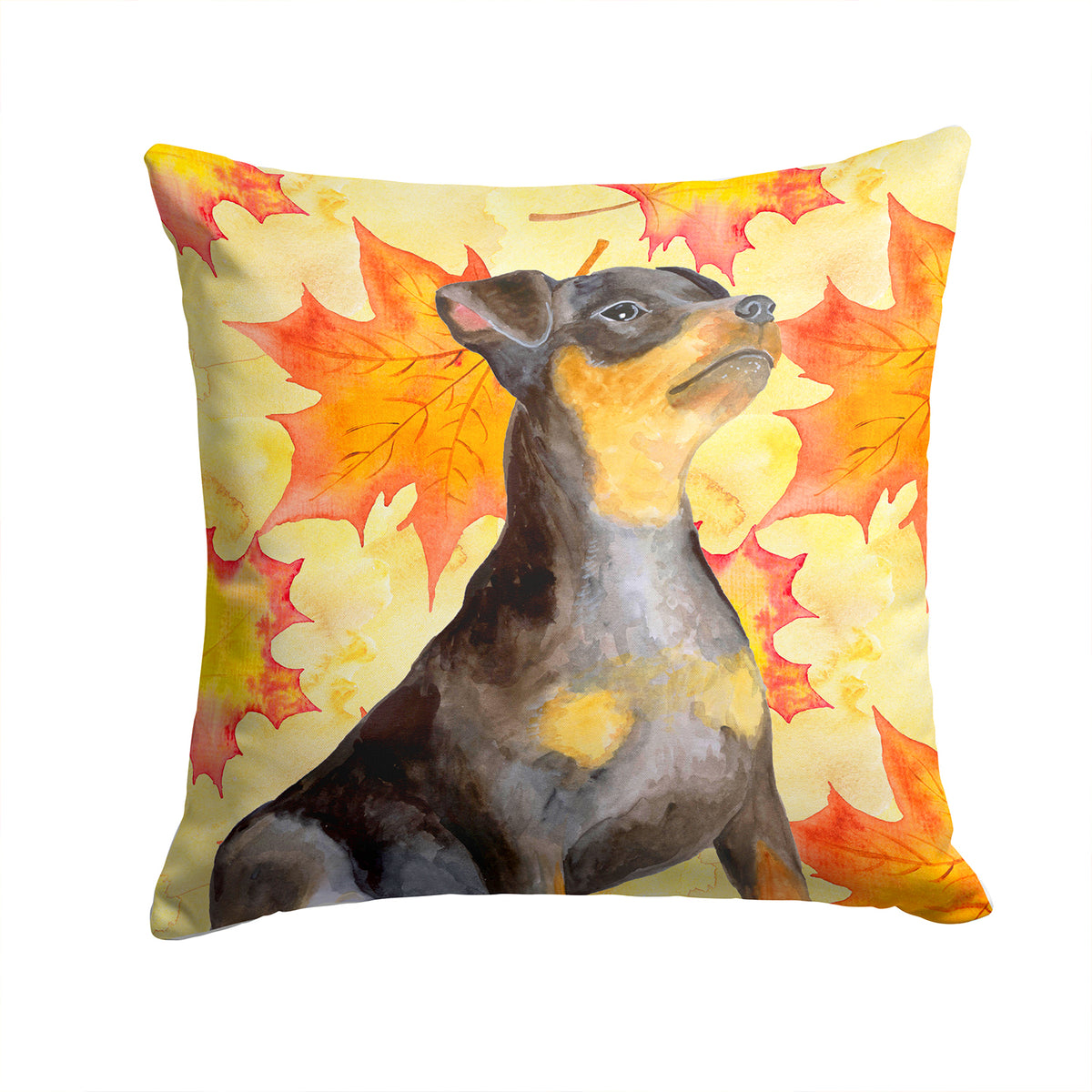 Miniature Pinscher #2 Fall Fabric Decorative Pillow BB9985PW1414 - the-store.com