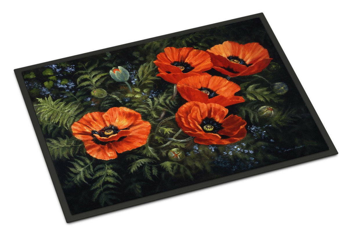 Poppies by Daphne Baxter Indoor or Outdoor Mat 24x36 BDBA0007JMAT - the-store.com