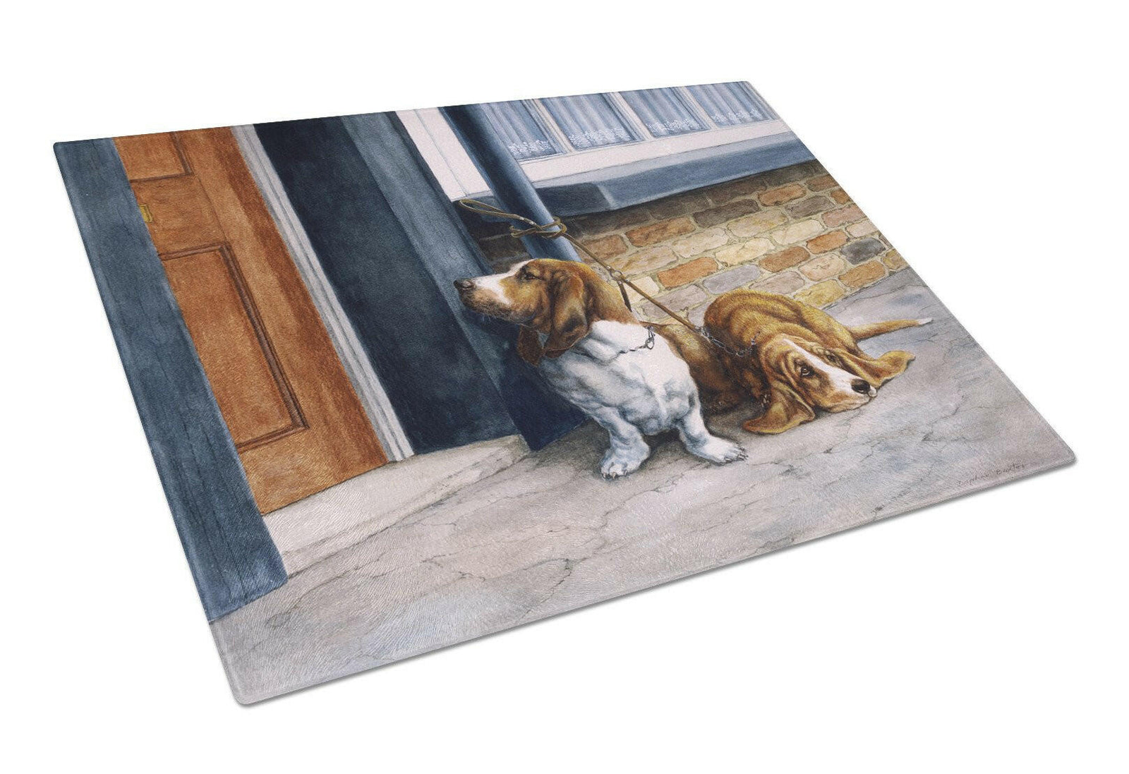 Bassets Basset Hound Glass Cutting Board Large BDBA0016LCB by Caroline's Treasures