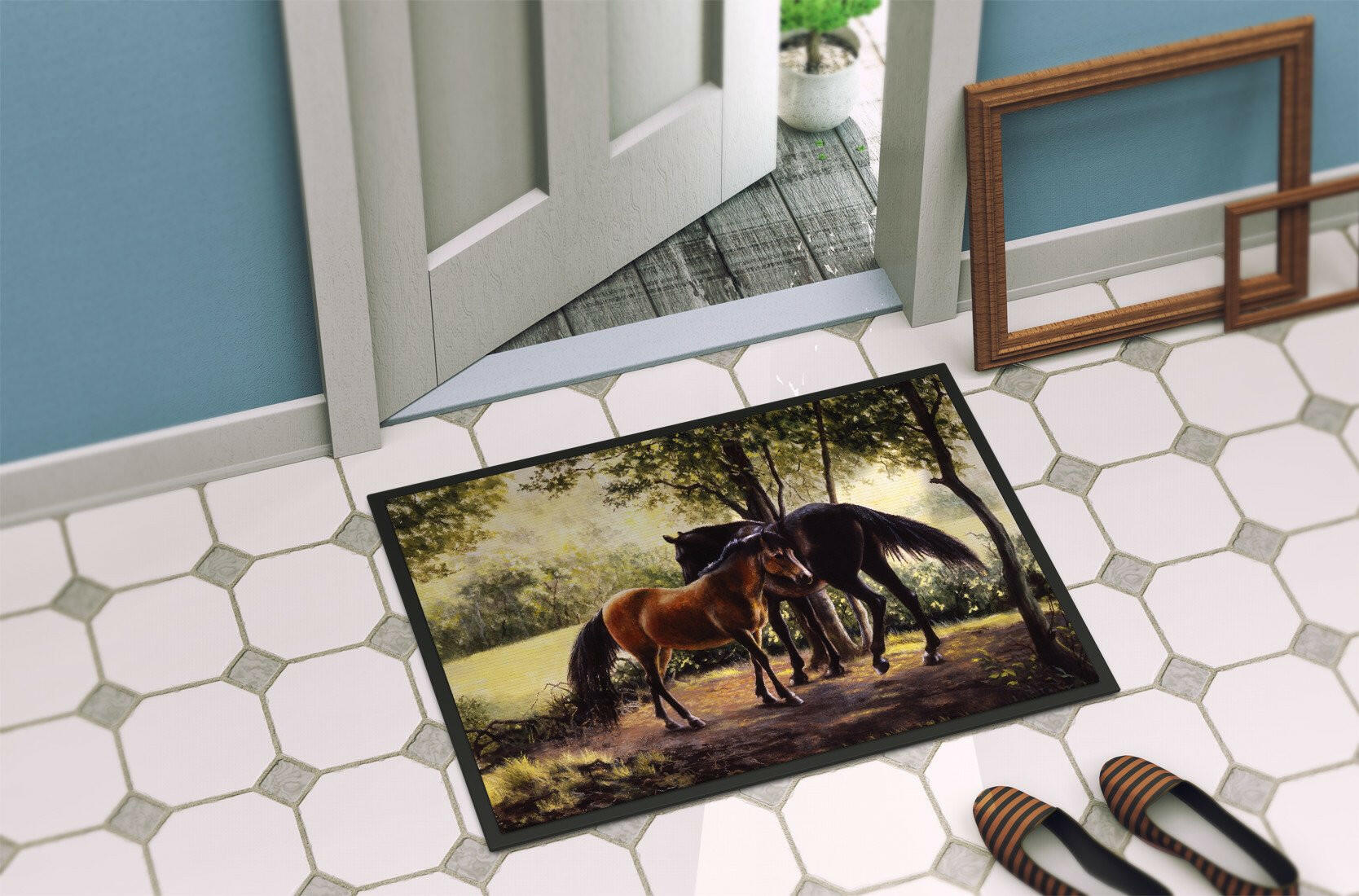 Horses by Daphne Baxter Indoor or Outdoor Mat 24x36 BDBA0055JMAT - the-store.com