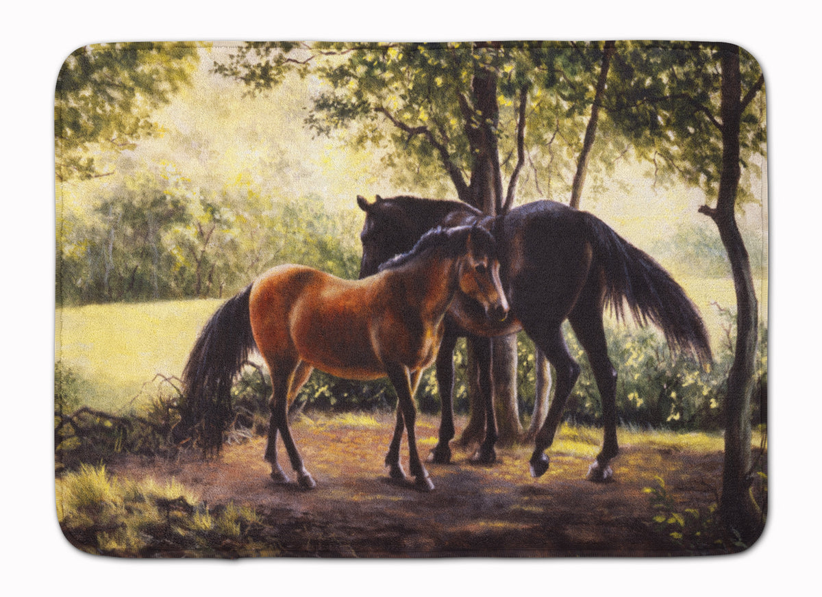 Horses by Daphne Baxter Machine Washable Memory Foam Mat BDBA0055RUG - the-store.com