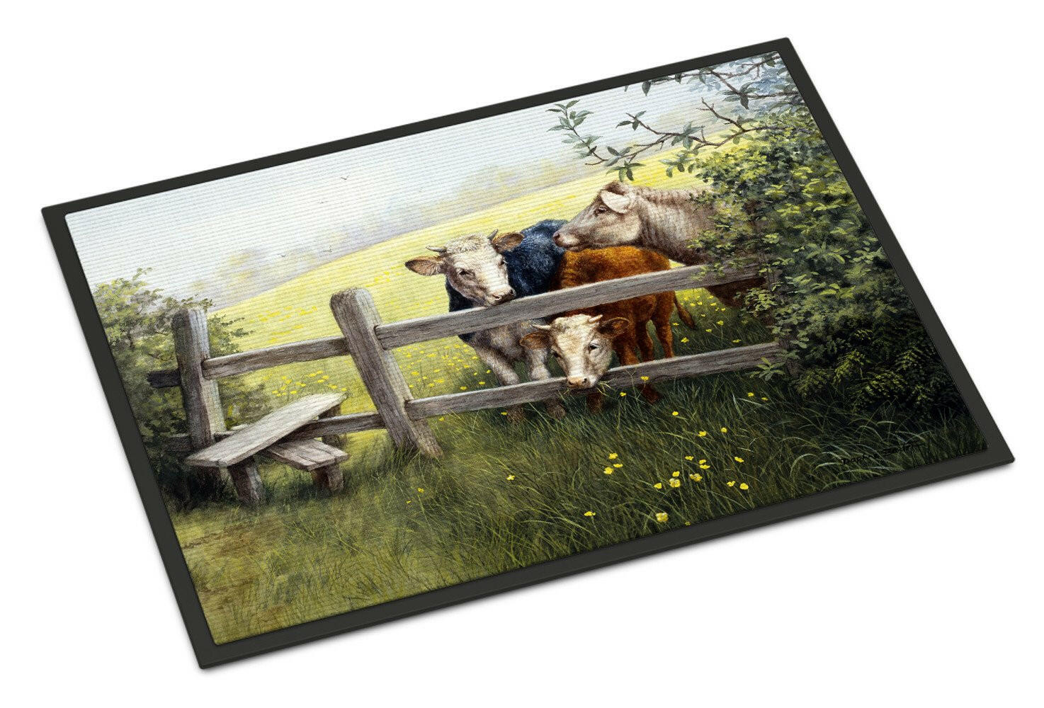 Cows in a Buttercup Meadow Indoor or Outdoor Mat 18x27 BDBA0103MAT - the-store.com