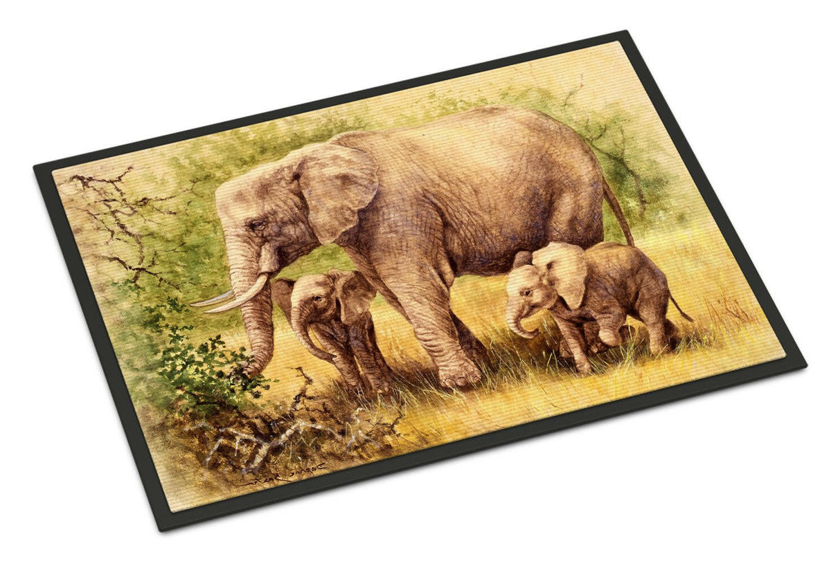 Elephants by Daphne Baxter Indoor or Outdoor Mat 24x36 BDBA0112JMAT - the-store.com