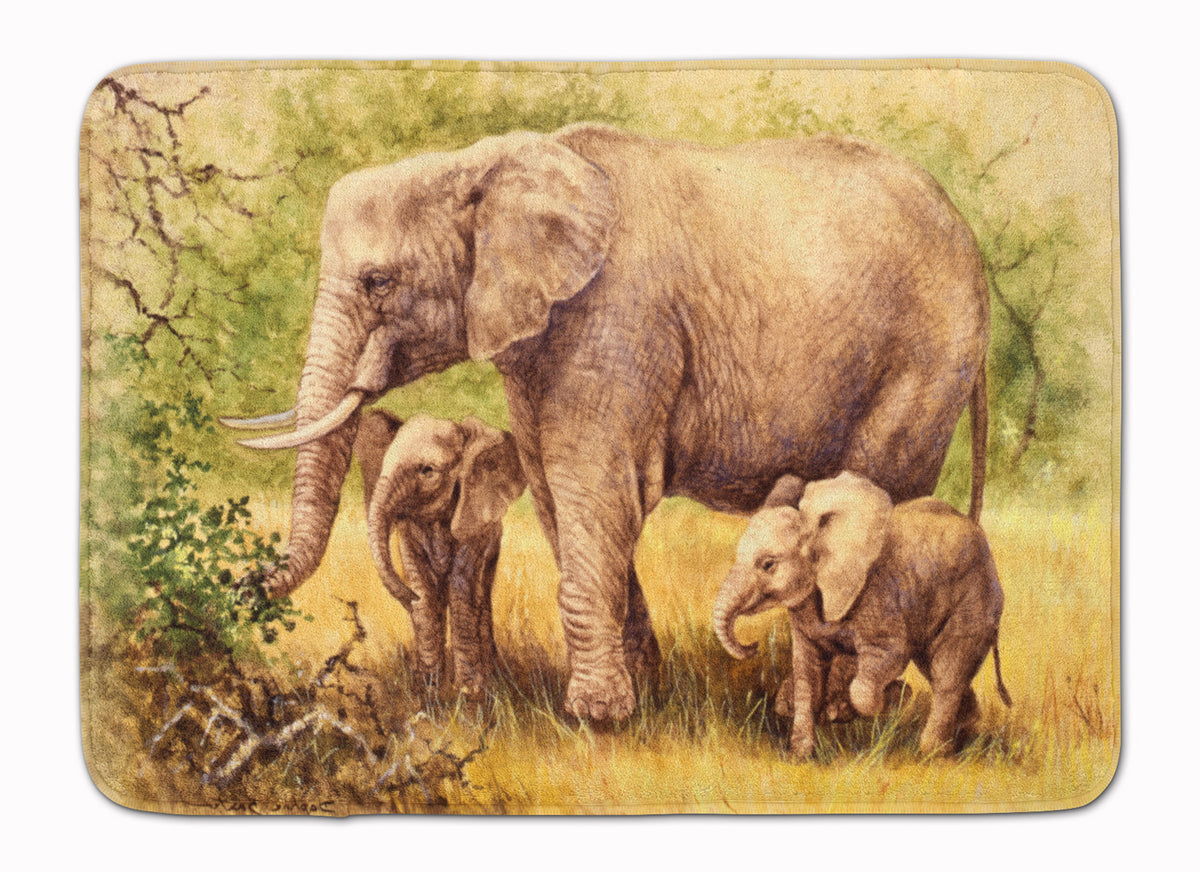 Elephants by Daphne Baxter Machine Washable Memory Foam Mat BDBA0112RUG - the-store.com