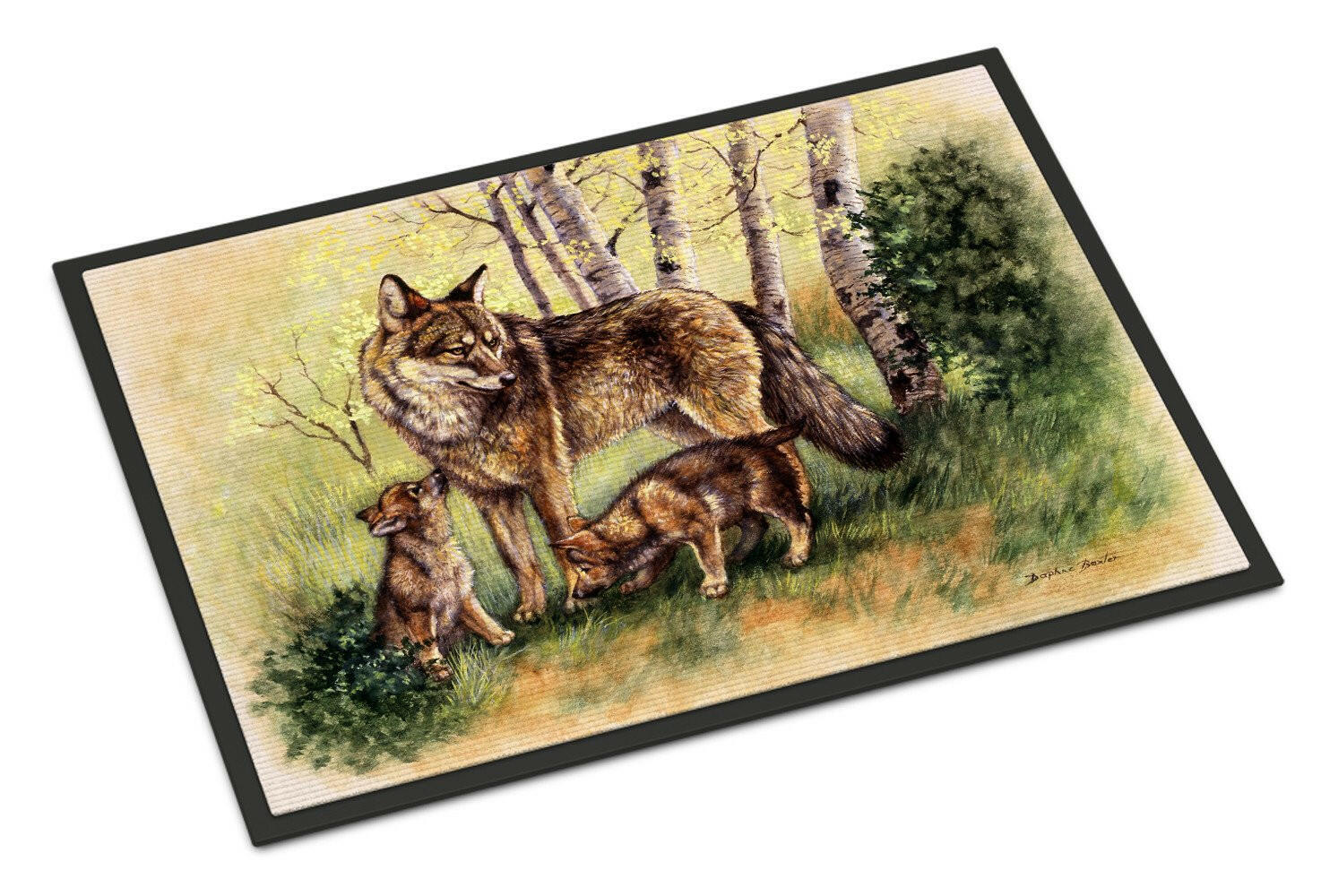 Wolf Wolves by Daphne Baxter Indoor or Outdoor Mat 18x27 BDBA0115MAT - the-store.com