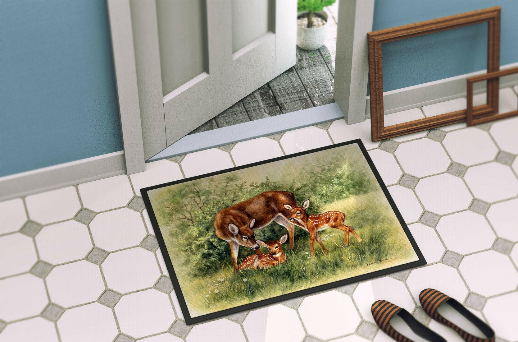 Deer by Daphne Baxter Indoor or Outdoor Mat 24x36 BDBA0116JMAT - the-store.com