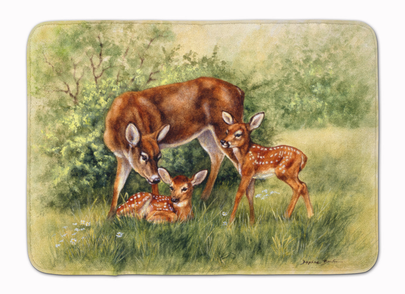 Deer by Daphne Baxter Machine Washable Memory Foam Mat BDBA0116RUG - the-store.com