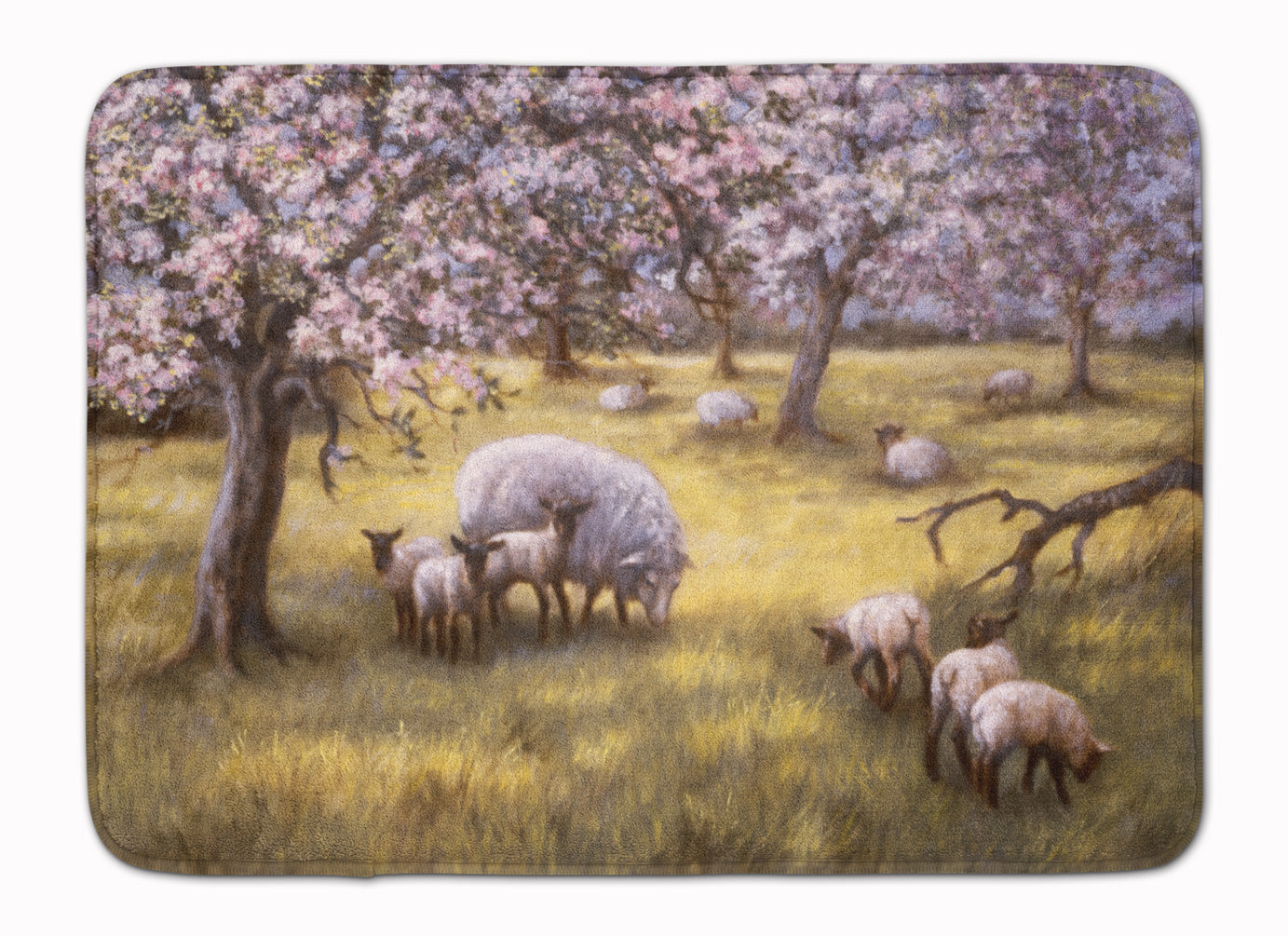 Sheep by Daphne Baxter Machine Washable Memory Foam Mat BDBA0133RUG - the-store.com