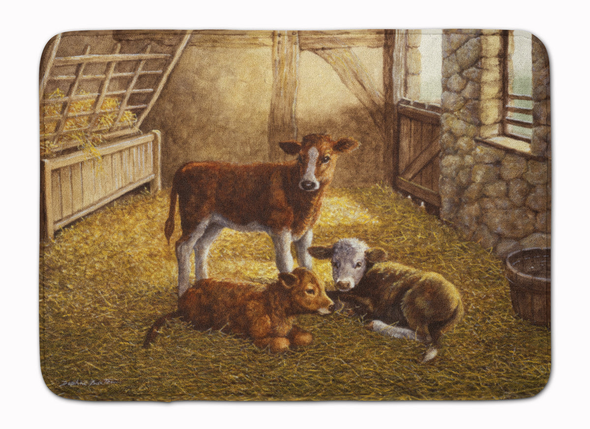 Cows Calves in the Barn Machine Washable Memory Foam Mat BDBA0179RUG - the-store.com