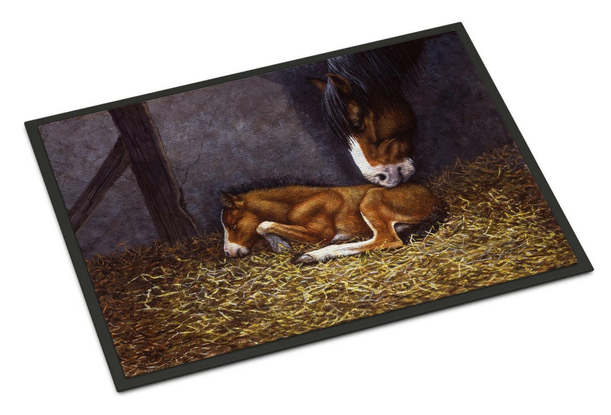 Horse and Her Foal Indoor or Outdoor Mat 24x36 BDBA0207JMAT - the-store.com