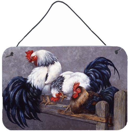 Roosters Roosting Wall or Door Hanging Prints by Caroline&#39;s Treasures