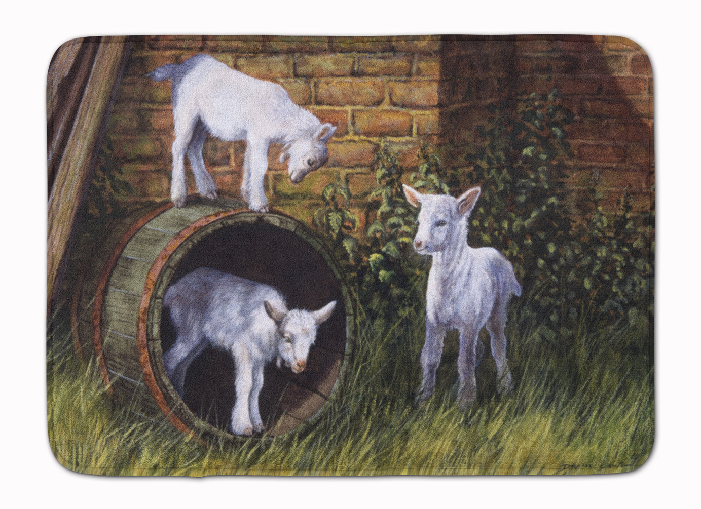 Goats by Daphne Baxter Machine Washable Memory Foam Mat BDBA0232RUG - the-store.com