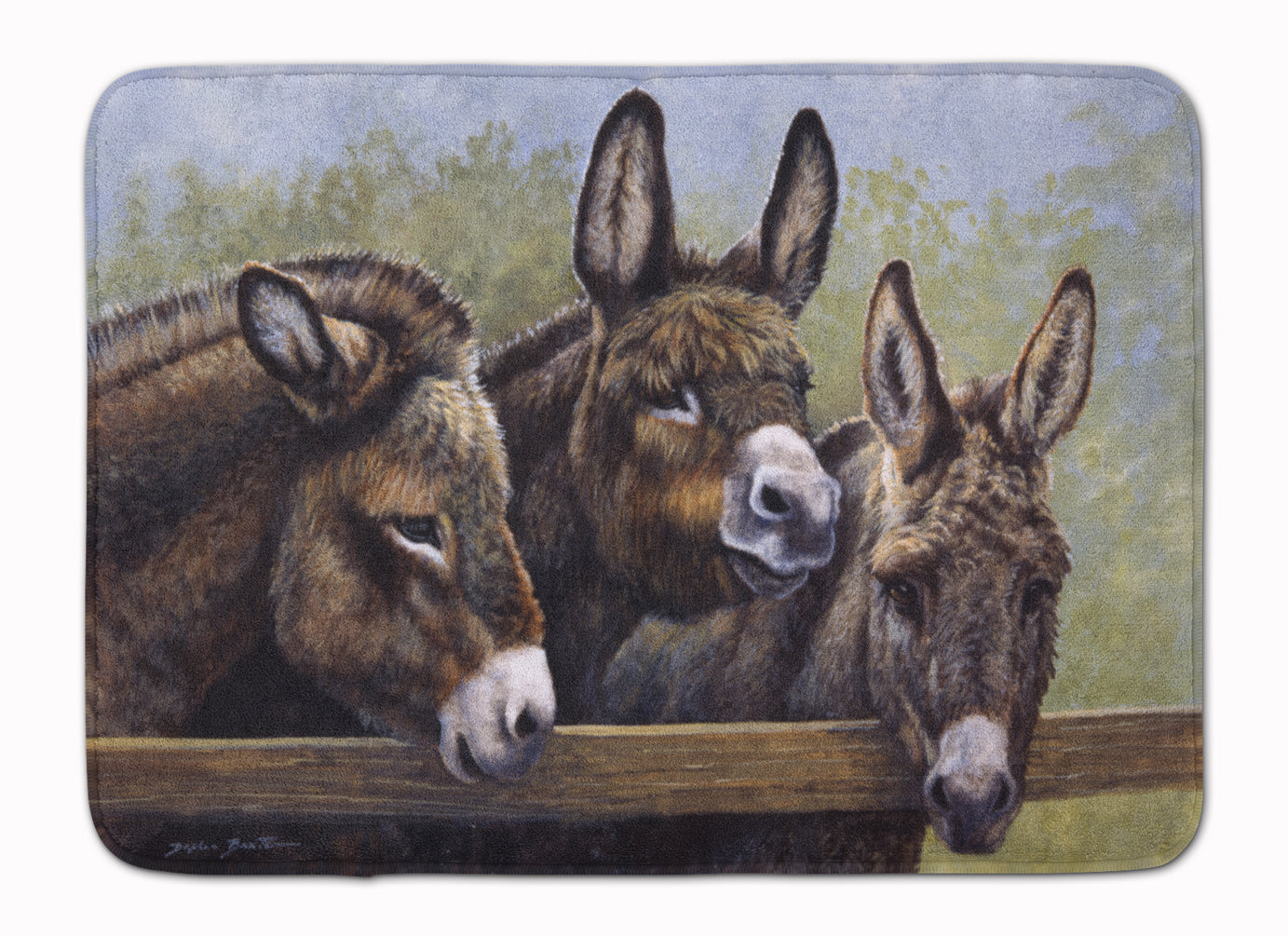 Donkeys by Daphne Baxter Machine Washable Memory Foam Mat BDBA0235RUG - the-store.com