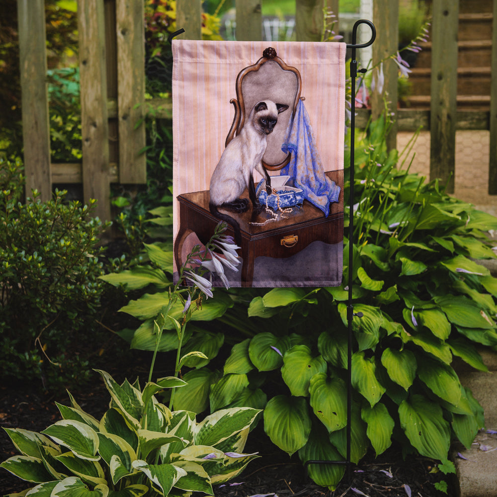 On The Dresser Siamese cat Flag Garden Size BDBA0242GF.