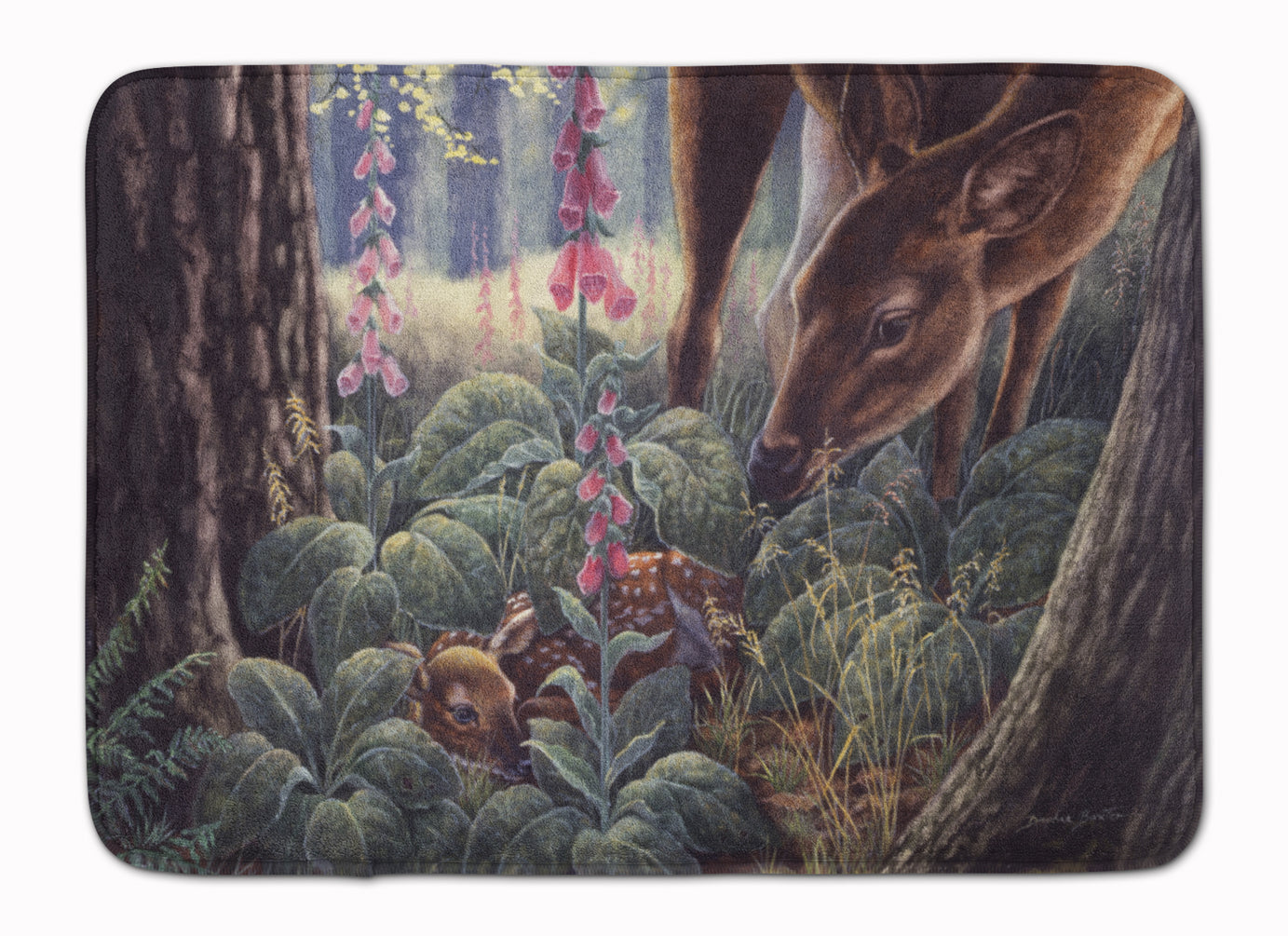 Doe and Fawn Deer Machine Washable Memory Foam Mat BDBA0259RUG - the-store.com