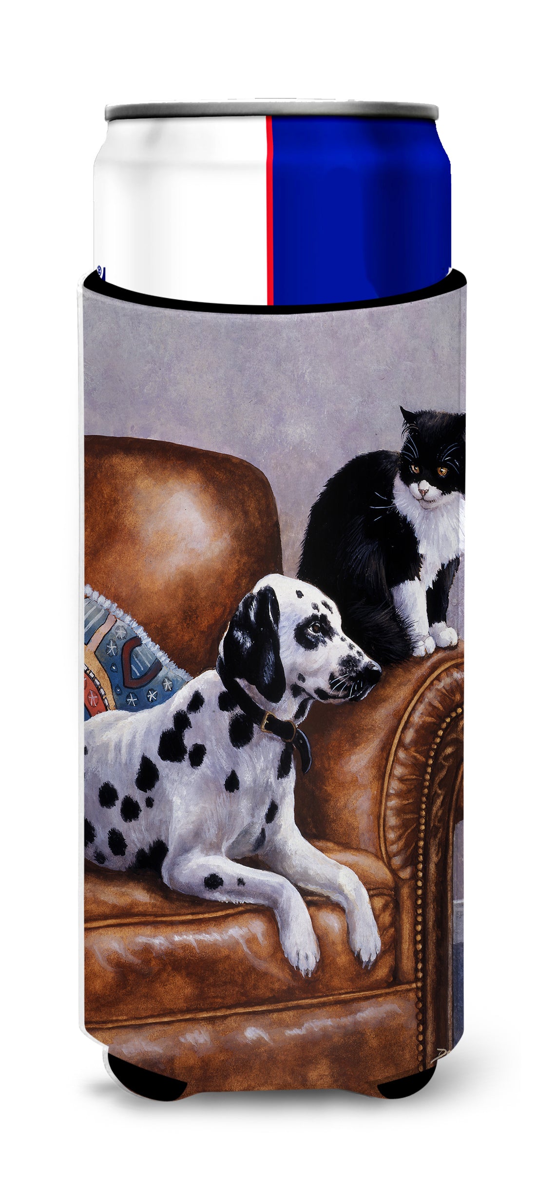 Dalmatian with Cat Ultra Beverage Insulators for slim cans BDBA0265MUK  the-store.com.