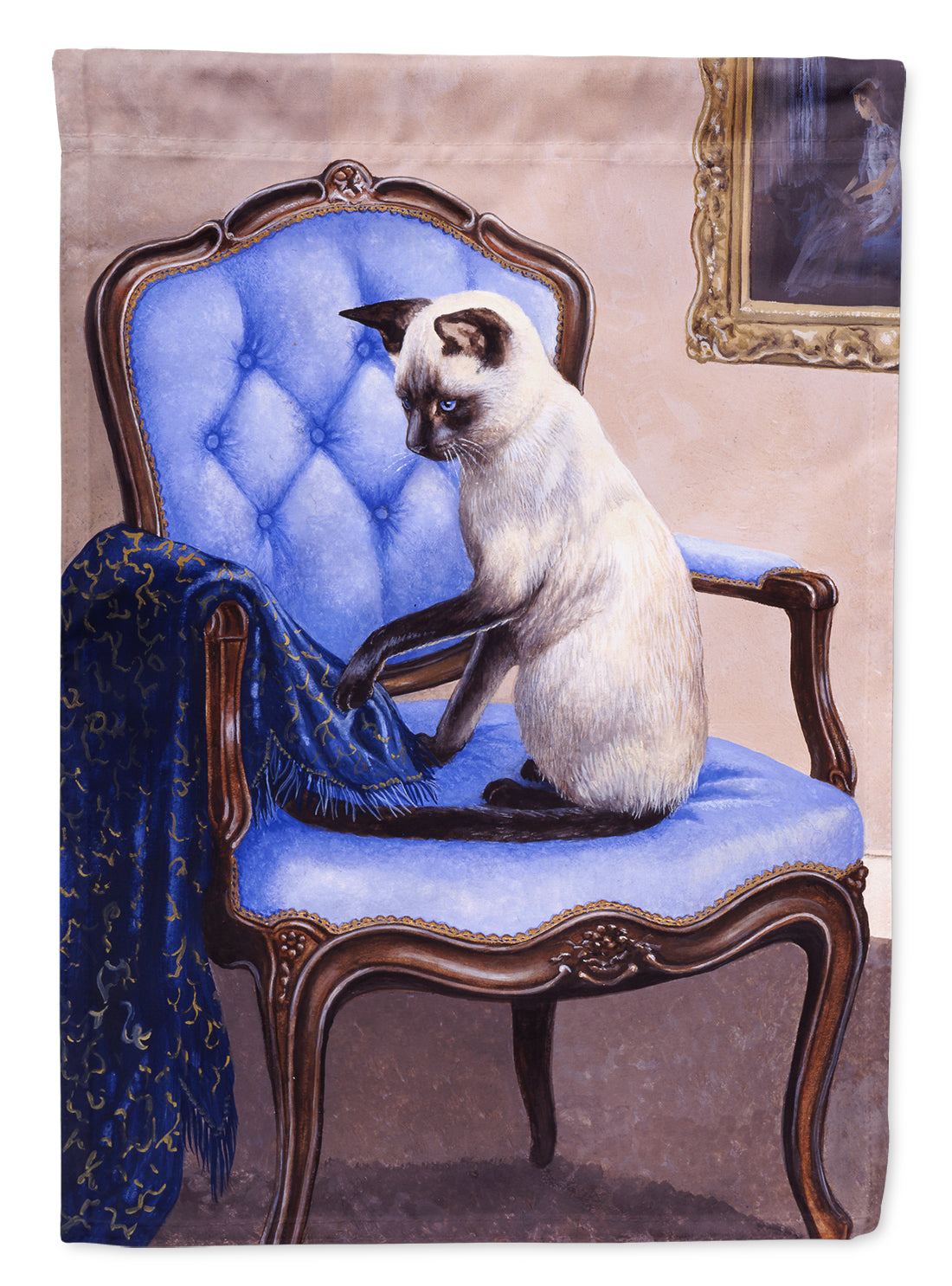 On The Chair Siamese cat Flag Garden Size BDBA0273GF.