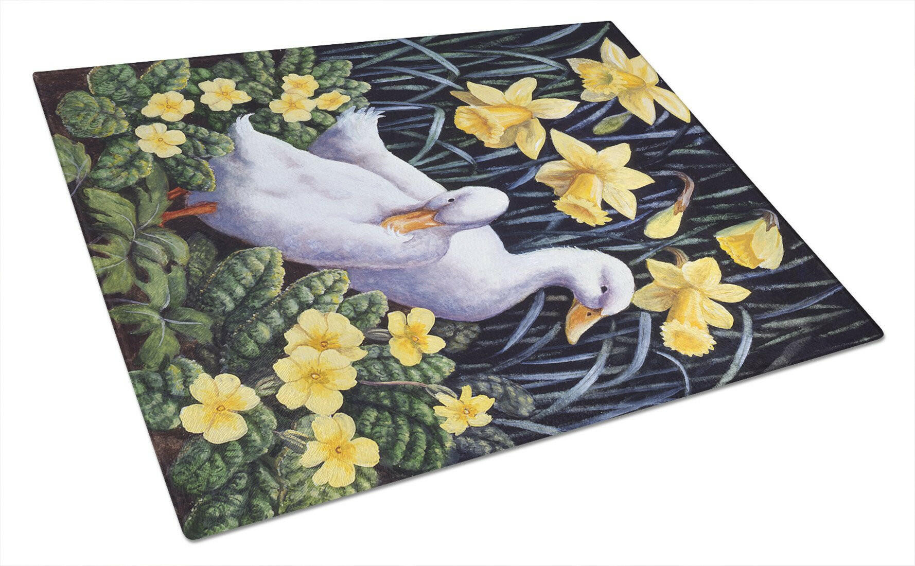 Ducks by Daphne Baxter Glass Cutting Board Large BDBA0279LCB by Caroline's Treasures