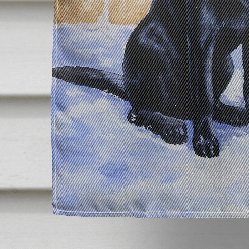 Black Labrador by the Mail Box Flag Canvas House Size BDBA0301CHF  the-store.com.