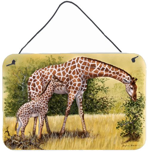 Giraffes by Daphne Baxter Wall or Door Hanging Prints BDBA0309DS812 by Caroline's Treasures