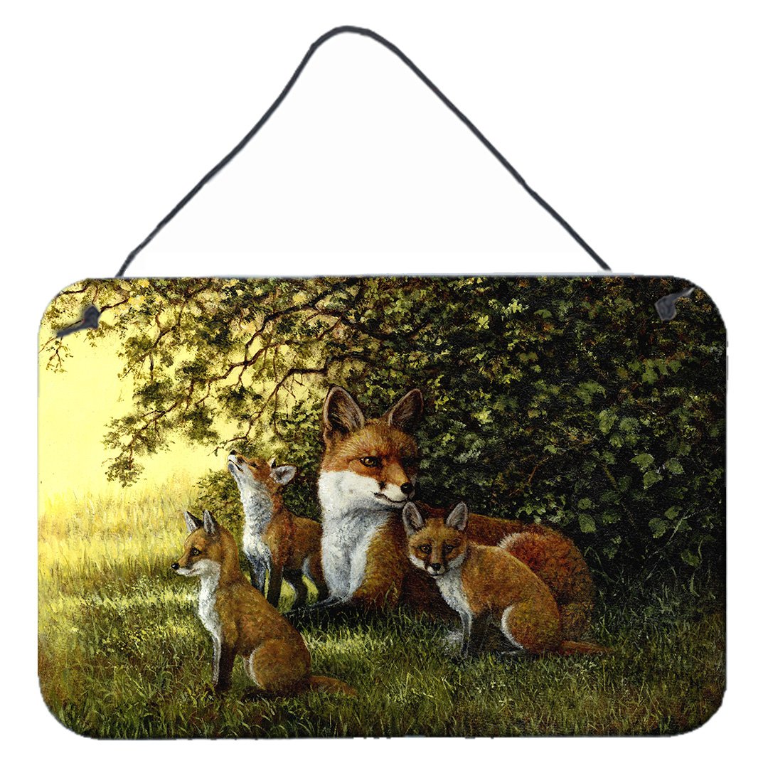 Foxes Resitng under the Tree Wall or Door Hanging Prints BDBA0382DS812 by Caroline's Treasures