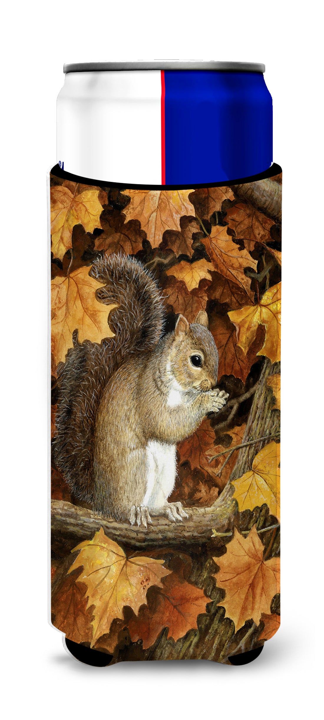 Autumn Grey Squirrel by Daphne Baxter Ultra Beverage Insulators for slim cans BDBA0388MUK  the-store.com.