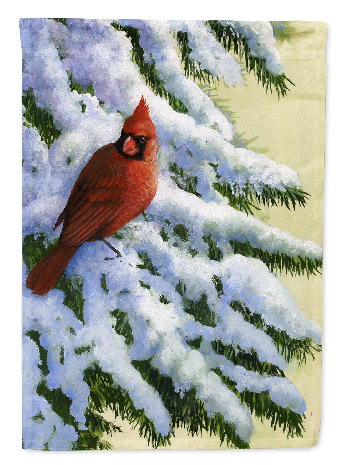 Red Cardinal by Daphne Baxter Flag Canvas House Size BDBA0415CHF  the-store.com.