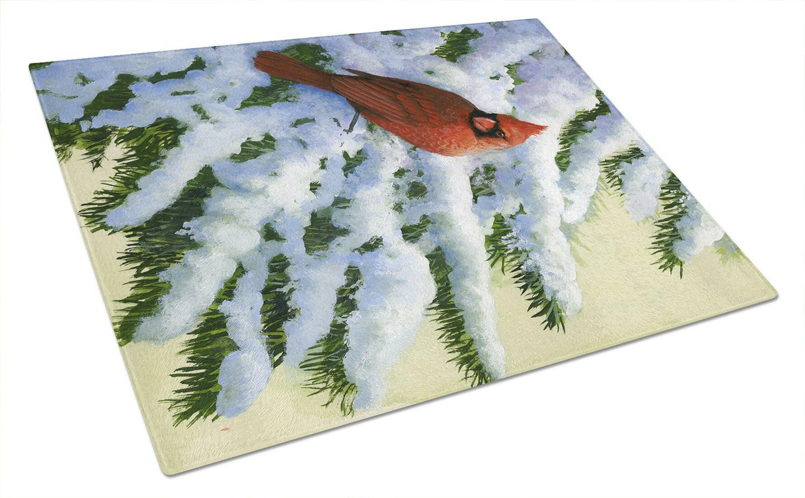 Red Cardinal by Daphne Baxter Glass Cutting Board Large BDBA0415LCB by Caroline's Treasures