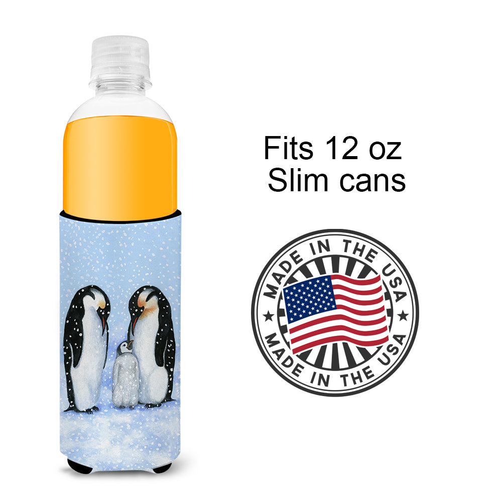 Penguin Family by Daphne Baxter Ultra Beverage Insulators for slim cans BDBA0427MUK  the-store.com.