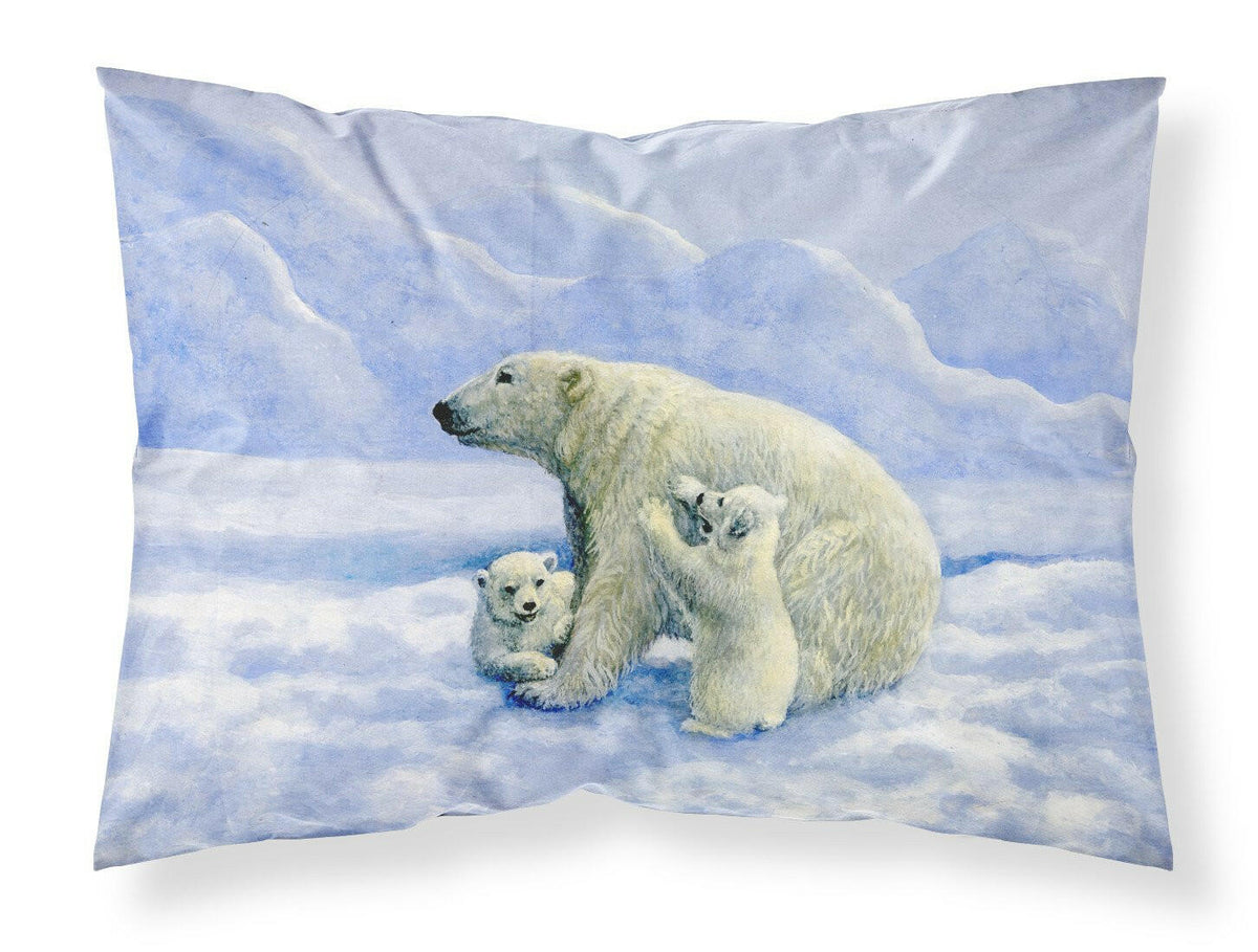Polar Bears by Daphne Baxter Fabric Standard Pillowcase BDBA0428PILLOWCASE by Caroline&#39;s Treasures