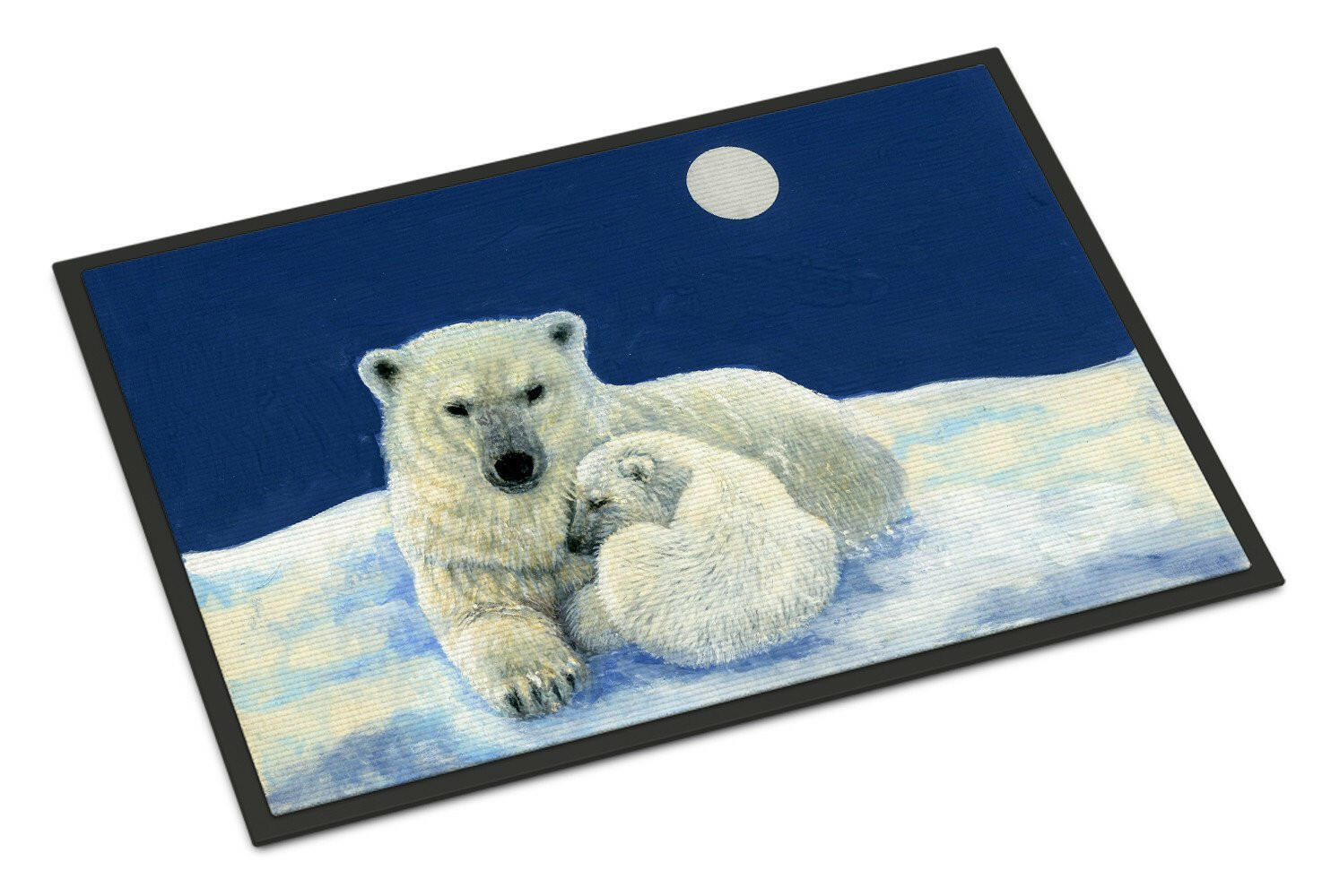 Polar Bears Moonlight Snuggle Indoor or Outdoor Mat 24x36 BDBA0429JMAT - the-store.com