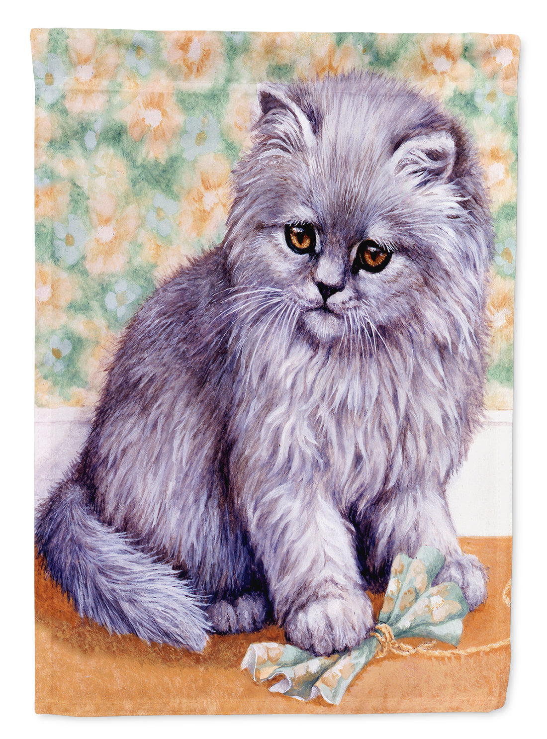 Grey Cat by Daphne Baxter Flag Canvas House Size BDBA254ACHF  the-store.com.