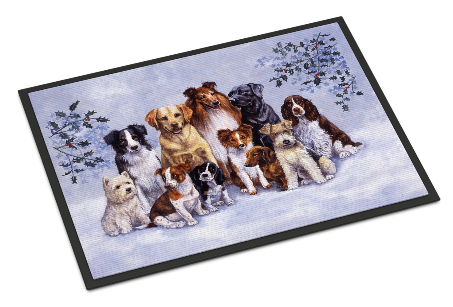 Winter Dogs Indoor or Outdoor Mat 24x36 BDBA316AJMAT by Caroline's Treasures