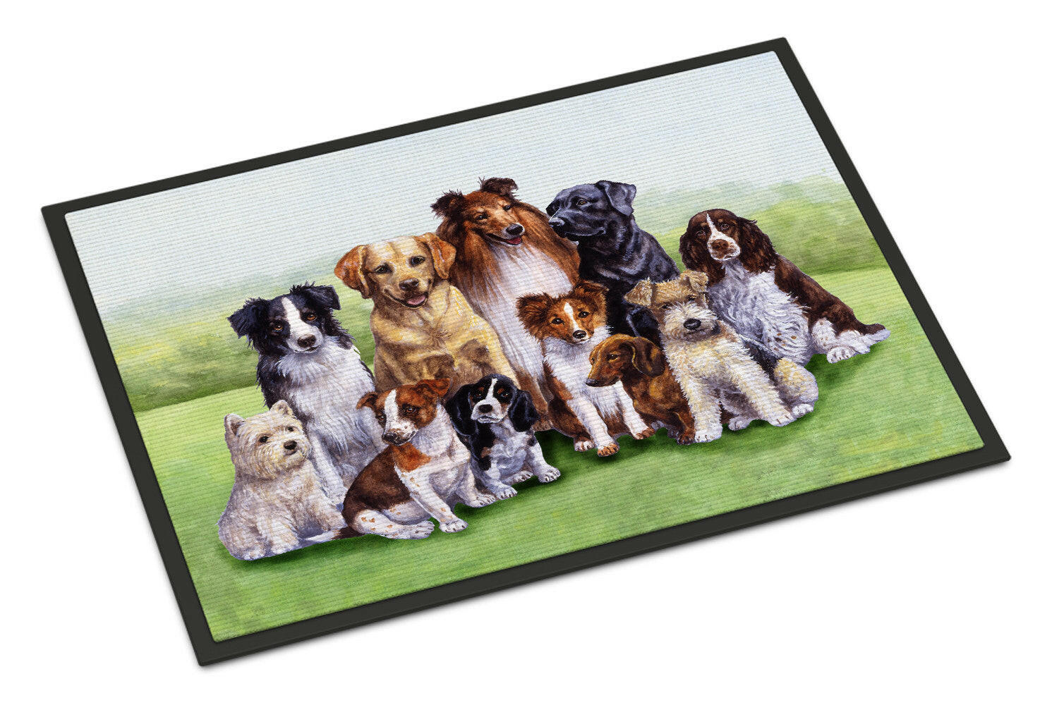 Springtime Dogs Indoor or Outdoor Mat 18x27 BDBA316BMAT - the-store.com