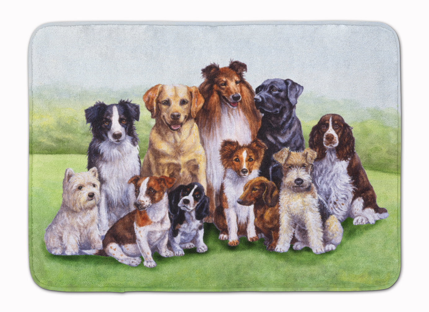 Springtime Dogs Machine Washable Memory Foam Mat BDBA316BRUG - the-store.com