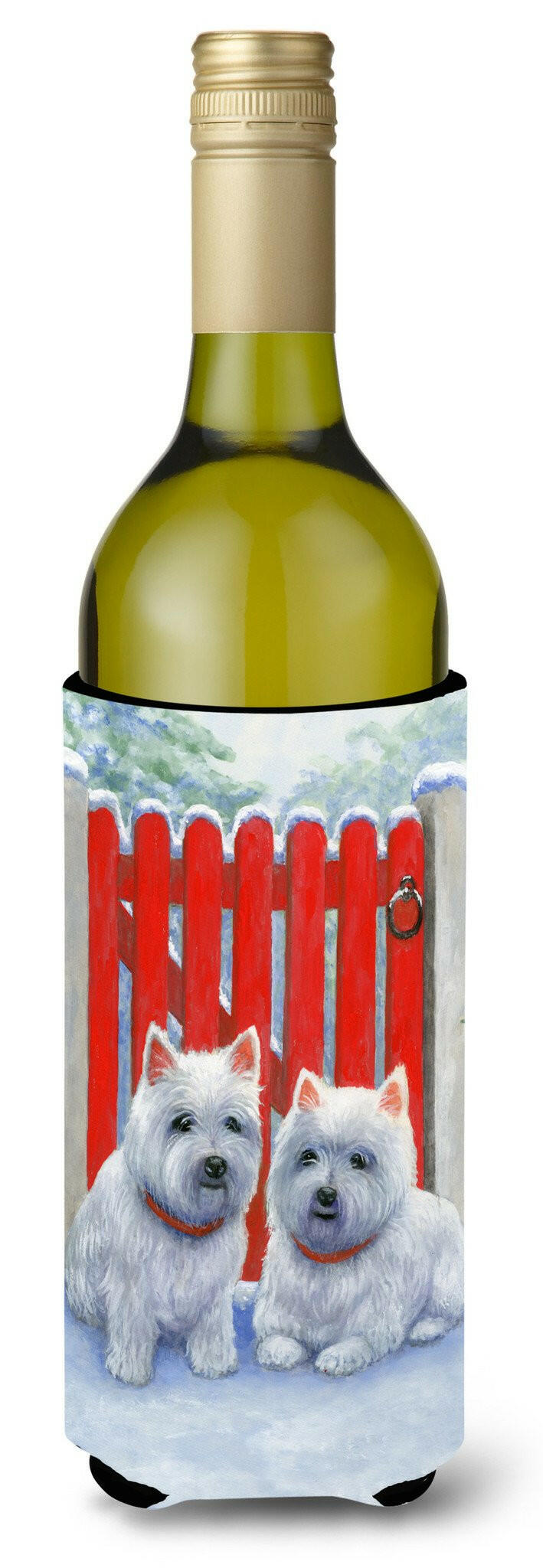 Red Gate Westies Wine Bottle Beverage Insulator Hugger BDBA447CLITERK by Caroline&#39;s Treasures
