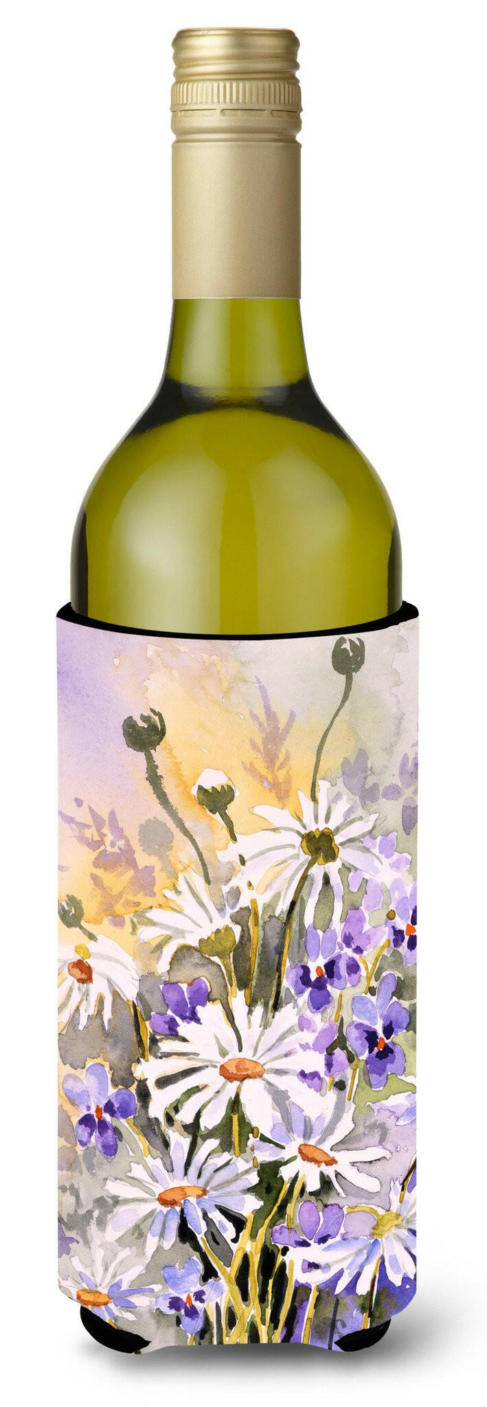 Daisies by Maureen Bonfield Wine Bottle Beverage Insulator Hugger BMBO0115LITERK by Caroline's Treasures