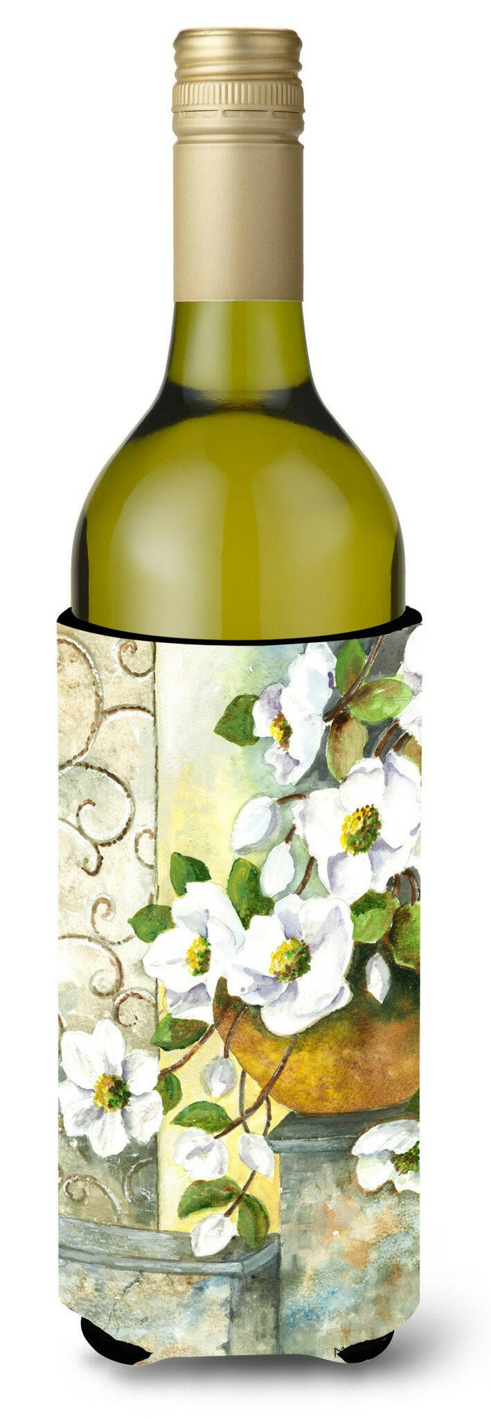 Dog Rose by Maureen Bonfield Wine Bottle Beverage Insulator Hugger BMBO0773LITERK by Caroline's Treasures