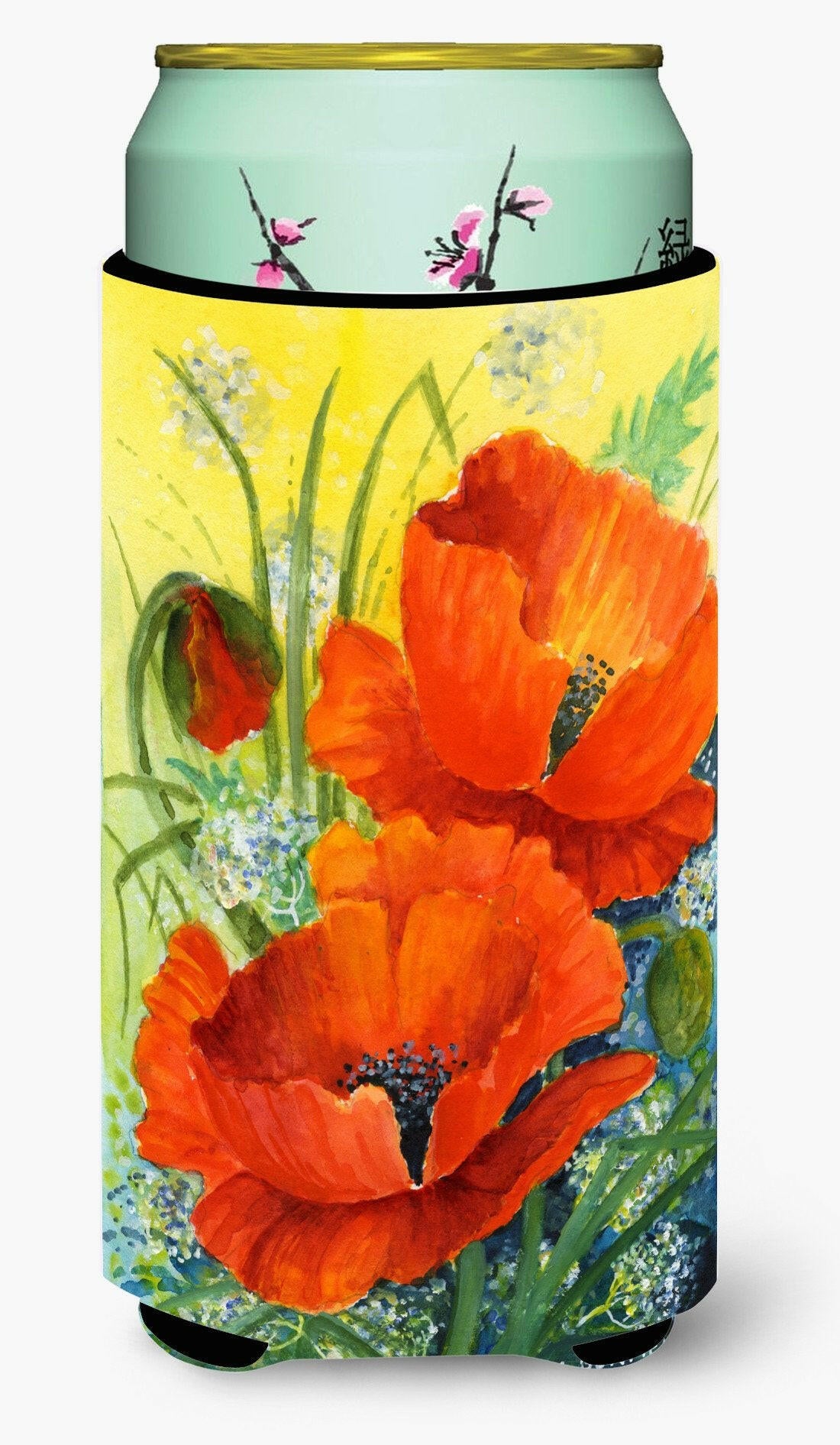 Poppies by Maureen Bonfield Tall Boy Beverage Insulator Hugger BMBO0946TBC by Caroline's Treasures