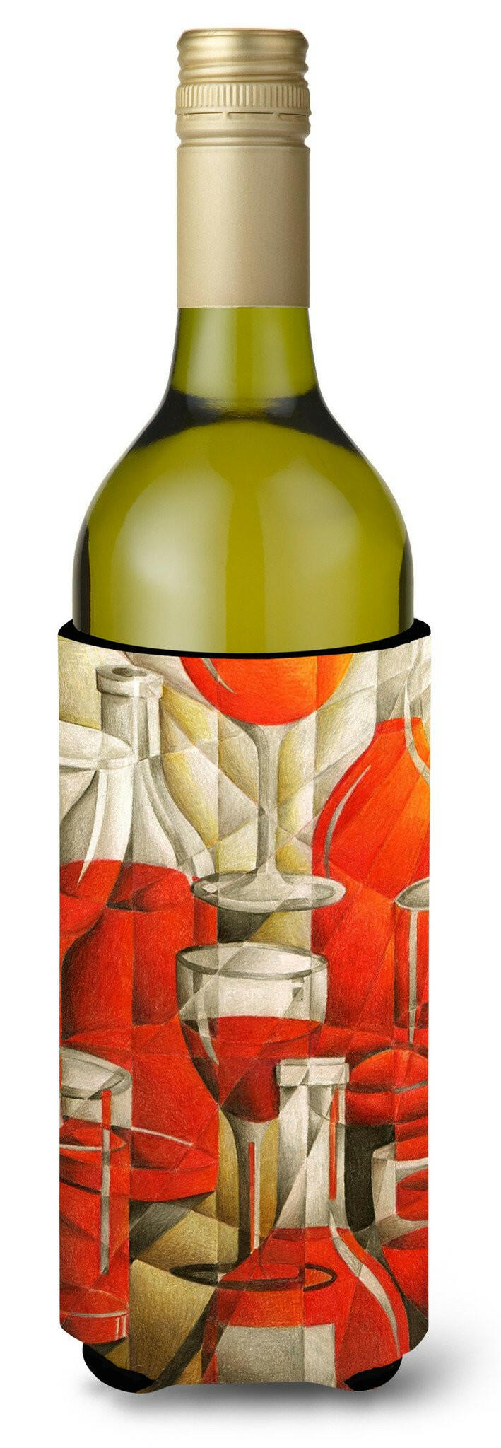 Red Wine Bottles and Glasses Wine Bottle Beverage Insulator Hugger BTBU0174LITERK by Caroline's Treasures