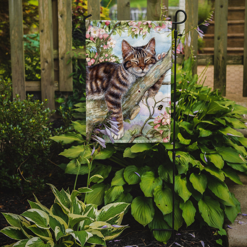 Sleepy Cat by Debbie Cook Flag Garden Size CDCO0241GF.