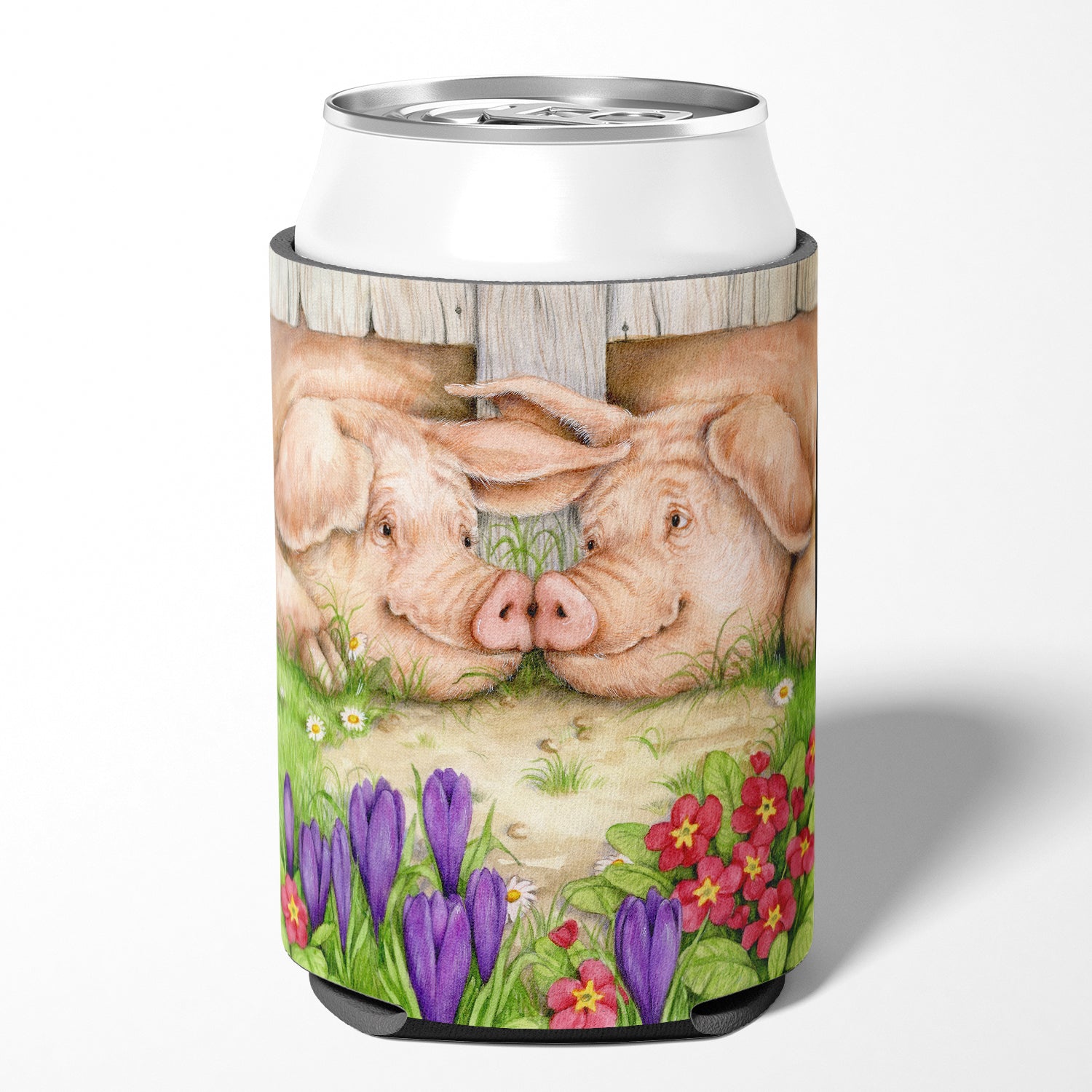 Pigs Nose To Nose by Debbie Cook Can or Bottle Hugger CDCO0350CC.
