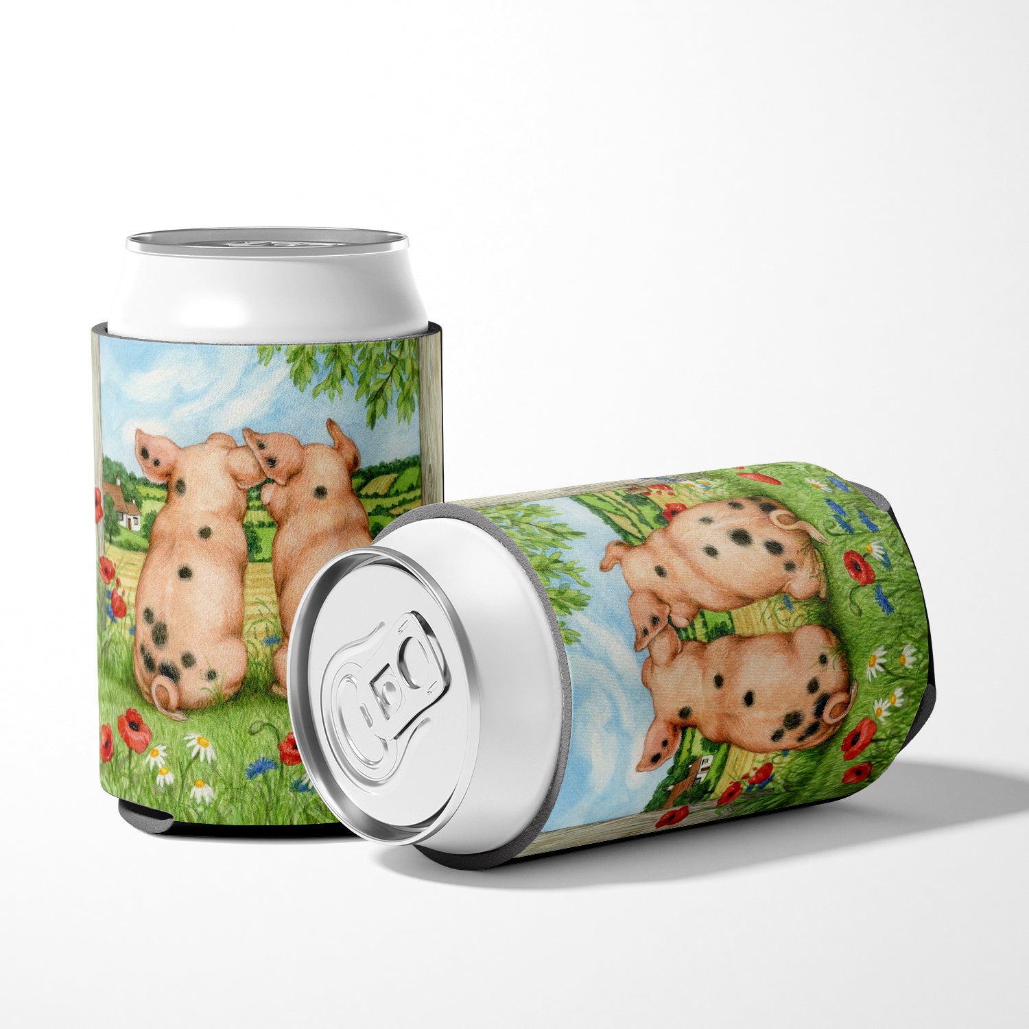 Pigs Side By Side by Debbie Cook Can or Bottle Hugger CDCO0354CC.