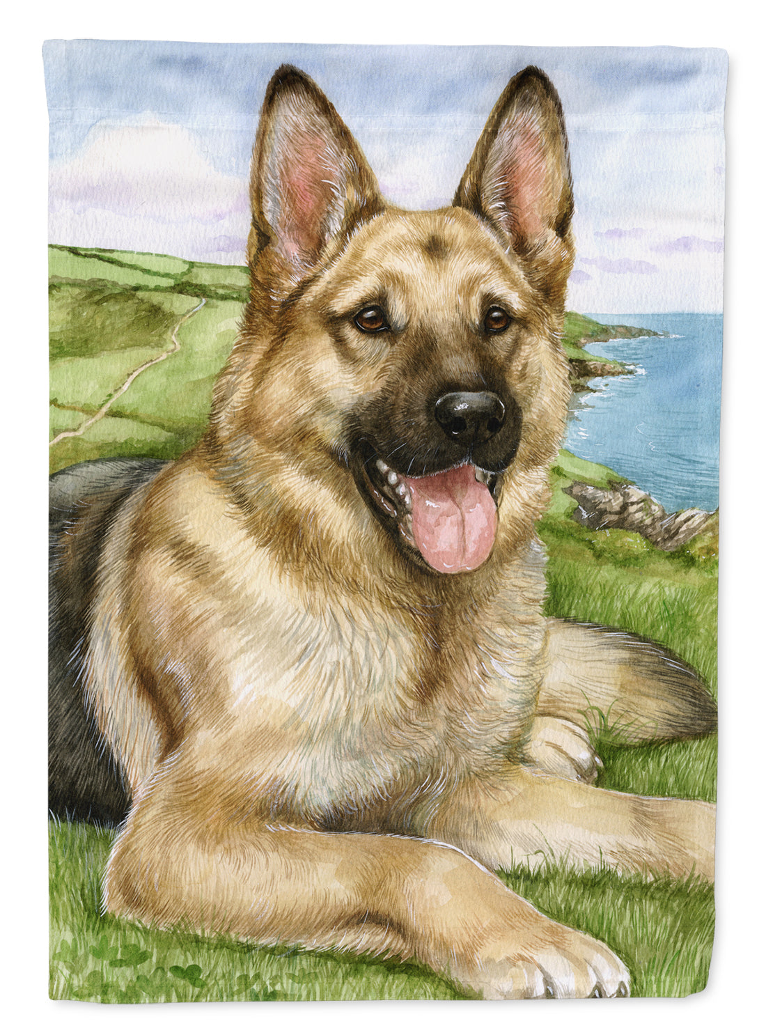 German Shepherd by Debbie Cook Flag Garden Size CDCO0386GF.